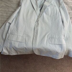 Vineyard Vines Blue and White Striped Blazer
